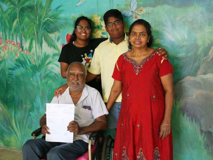 Sri John Albert David and his family. Photo: Koh Mui Fong/TODAY