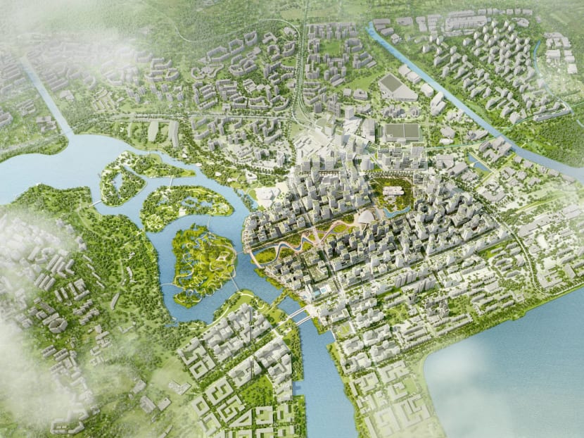The district in western Singapore is set to be re-developed into a second Central Business District, and the authorities are planning to have public transport seamlessly connecting it to the rest of Singapore, as well as for connections within the district. Artist's impression © KCAP/SAA/Arup/S333/Lekker