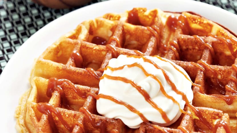 The Ultimate Buttermilk Waffles With Caramel Sauce