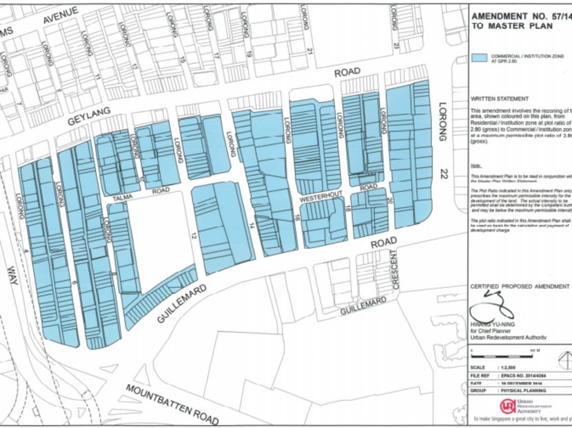Proposed area for rezoning. Photo: URA