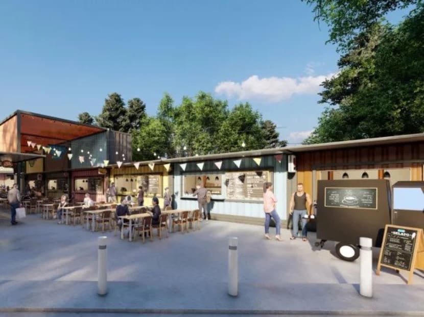 An artist impression of Cosford Container Park.