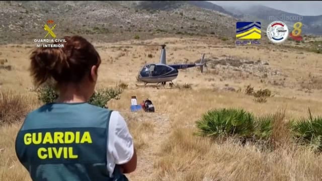 西班牙捣毁用直升机走私毒品贩毒集团 逮捕11人