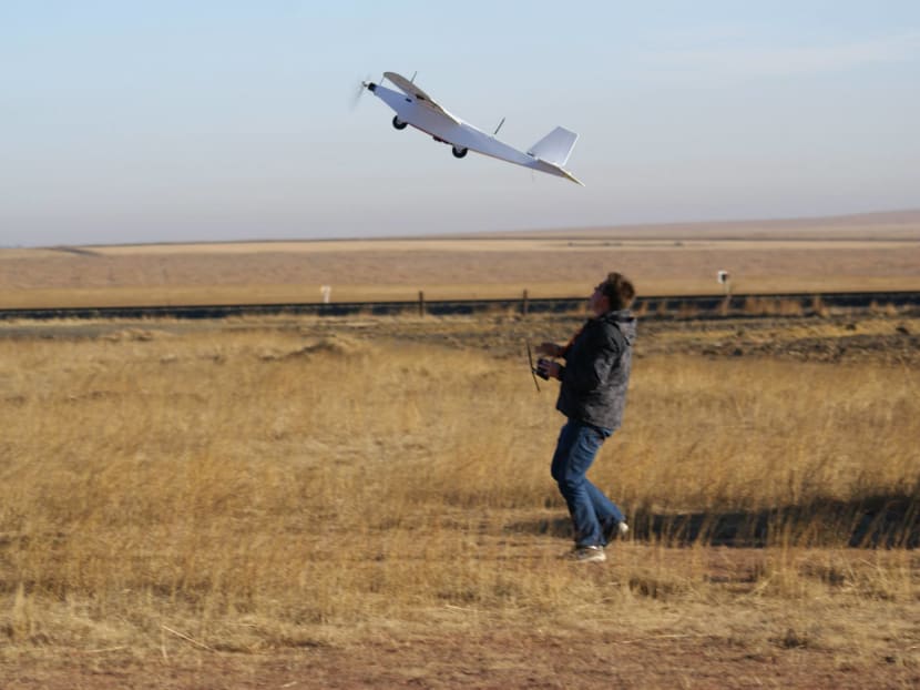 A ShadowView Foundation employee testing one of its drones for best landing methods in 
tough terrain.