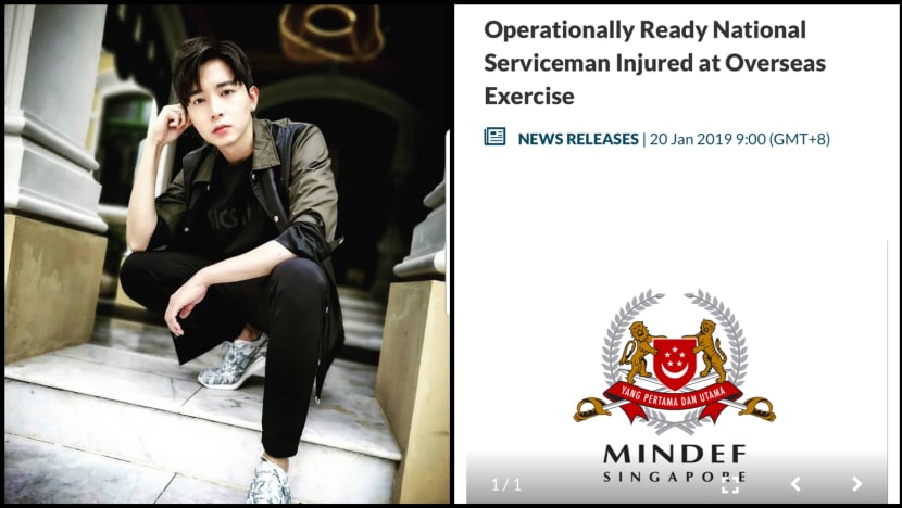 Aloysius Pang seriously injured during reservist in New Zealand Aloysius Pang seriously injured during reservist in New Zealand