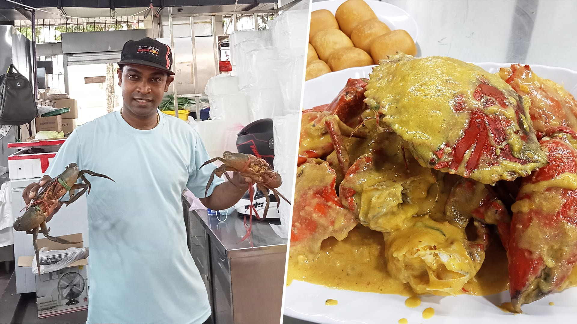 Viral Mandarin-Speaking Indian Hawker Opens New Zi Char Stall With 2 For $50 Crab Promo