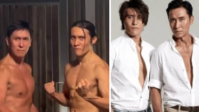 Joe Ma, 53, And 24-Year-Old Son Show Off Pec Popping Skills To Celebrate Father’s Day