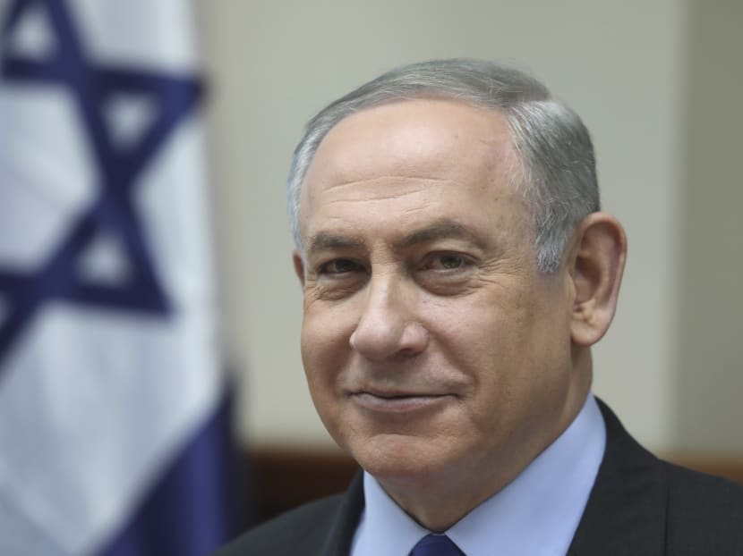 Israeli Prime Minister Benjamin Netanyahu chairs the weekly cabinet meeting, in Jerusalem on Feb 19, 2017. Photo: AP