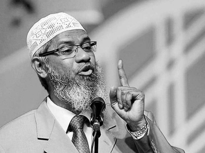 In one video, Dr Zakir Naik had said that all Muslims should terrorise the terrorist whom he identified as America, but in another, he proclaimed that terrorism is not Islamic. Photo: Malay Mail Online