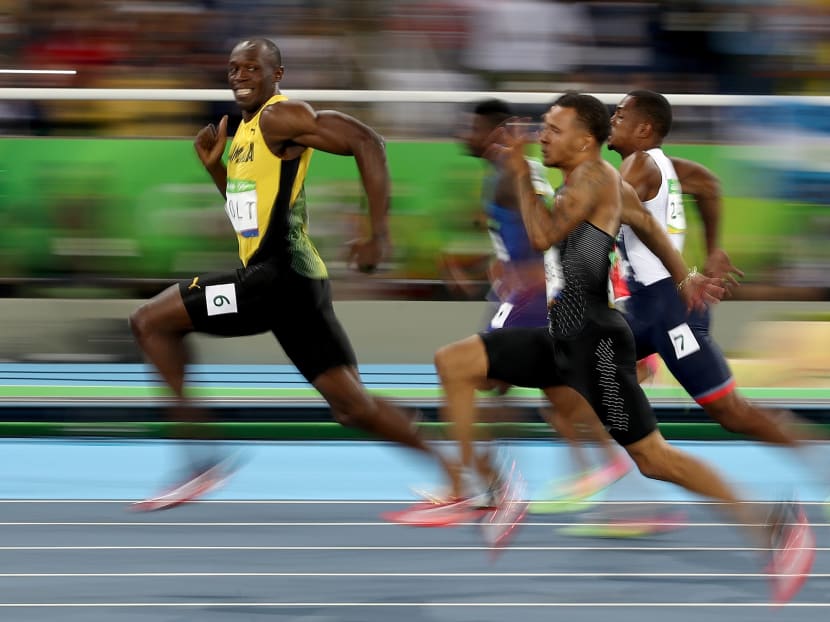 Usain Bolt of Jamaica competes in the Men's 100 meter semifinal on Day 9 of the Rio 2016 Olympic Games at the Olympic Stadium on Aug 14, 2016 in Rio de Janeiro, Brazil. Photo: Getty Images
