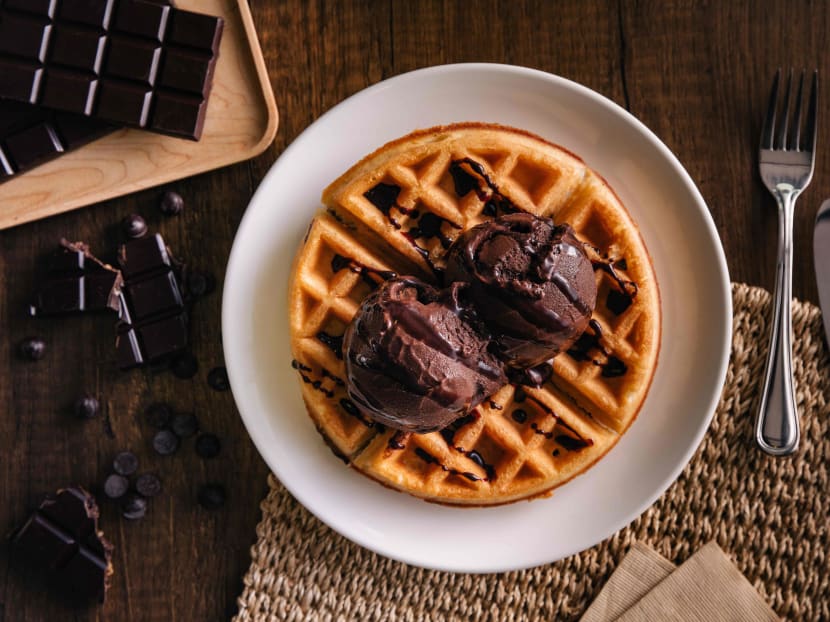 Among the dishes that are offered in the new crafted chocolate signatures menu includes the Ultimate Chocolate Waffle with generious scoops of chocolate ice cream that is drizzled with molten chocolate sauce. Photo: Cocoa Colony