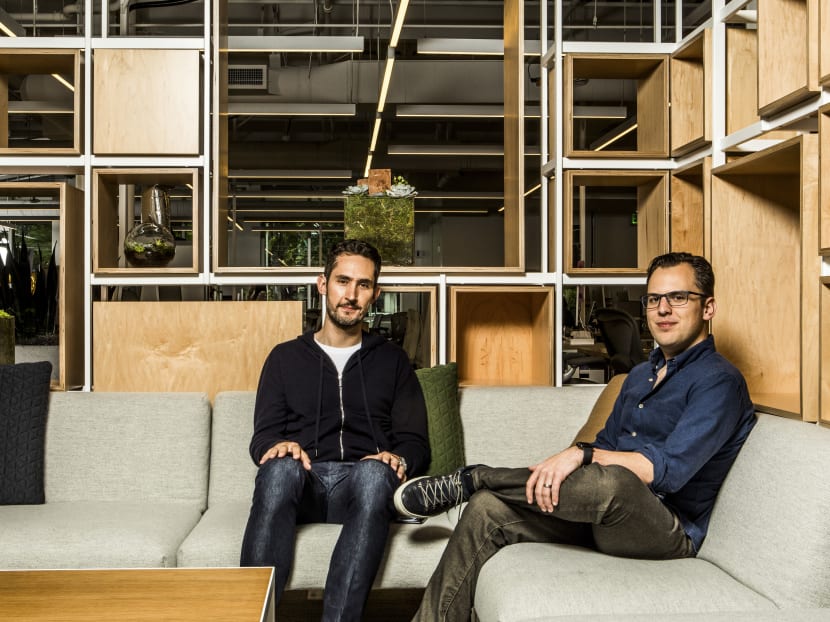 Mr Kevin Systrom (left) and Mr Mike Krieger, Instagram's co-founders, have quit the company, adding to the challenges facing its parent company Facebook.
