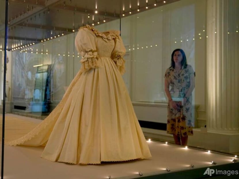 Princess Diana's wedding dress goes on public display in London Princess Diana's wedding dress goes on public display in London