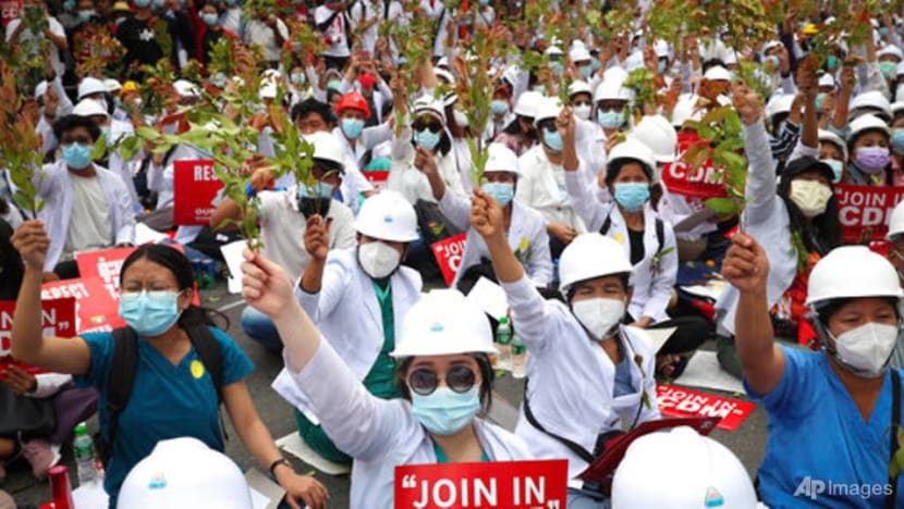 Myanmar protesters' call for general strike draws junta threat Myanmar protesters' call for general strike draws junta threat