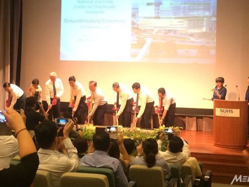 The groundbreaking ceremony for the National University Centre for Oral Health. Photo: Vimita Mohandas/Channel NewsAsia