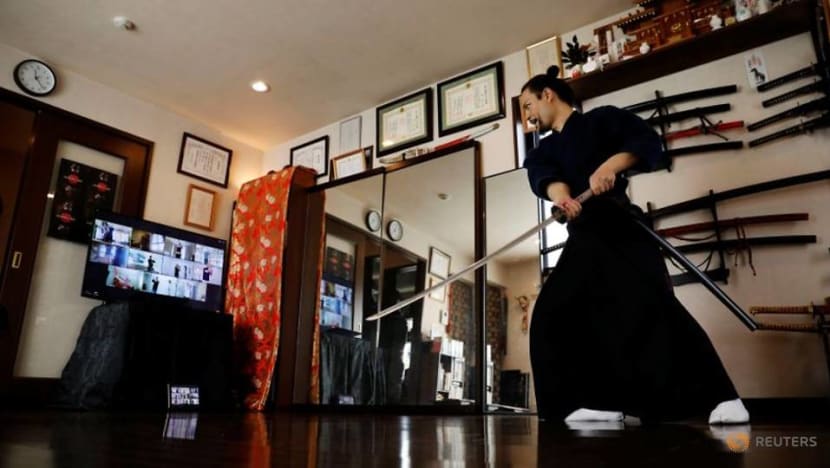 Samurai dance teacher moves online as Tokyo Olympics bans foreign spectators Samurai dance teacher moves online as Tokyo Olympics bans foreign spectators