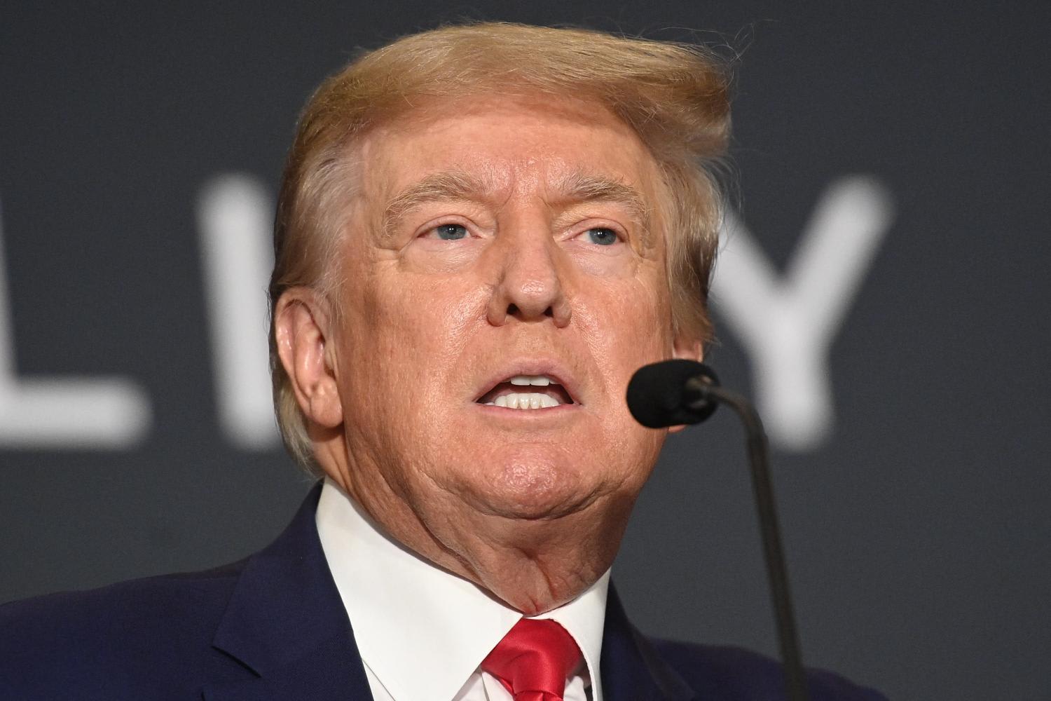 Former US President Donald Trump speaks at the America First Policy Institute Agenda Summit in Washington on July 26, 2022.