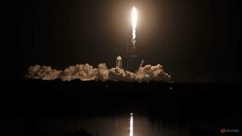 NASA, SpaceX launch 4 more astronauts into orbit on flight to space station NASA, SpaceX launch 4 more astronauts into orbit on flight to space station