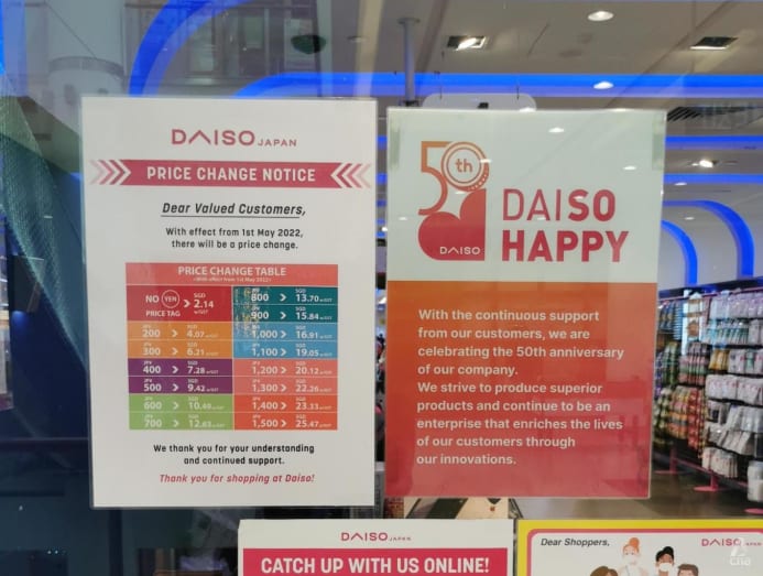 Daiso Singapore says price increases due to 'steady rise' in raw
