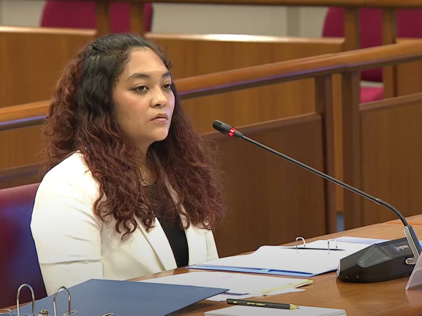 Ms Raeesah Khan at a hearing by Parliament's Committee of Privileges on Dec 2, 2021. Ms Raeesah Khan at a hearing by Parliament's Committee of Privileges on Dec 2, 2021.