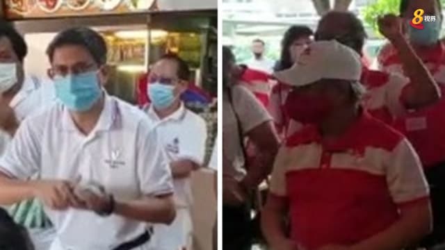 【新加坡大选】义顺集选区白红阵营狭路相逢 支持者高喊口号