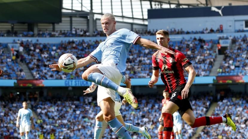 Champions Manchester City make it two wins from two by thrashing Bournemouth Champions Manchester City make it two wins from two by thrashing Bournemouth