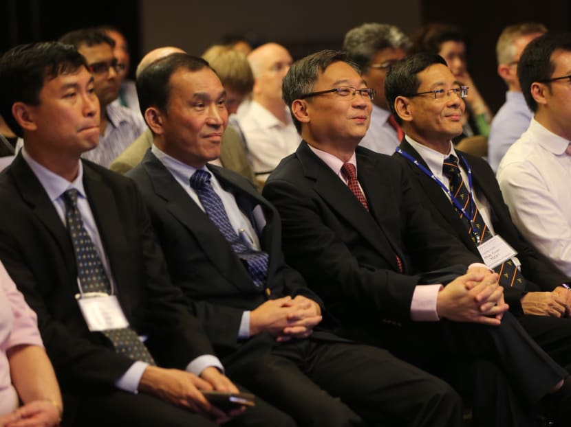 Health Minister Gan Kim Yong attended the opening ceremony of the inaugural Biology of Aging Conference 2015 held at the Grand Copthorne Waterfront Hotel Singapore on Oct 22, 2015. Photo: Ooi Boon Keong Health Minister Gan Kim Yong attended the opening ceremony of the inaugural Biology of Aging Conference 2015 held at the Grand Copthorne Waterfront Hotel Singapore on Oct 22, 2015. Photo: Ooi Boon Keong