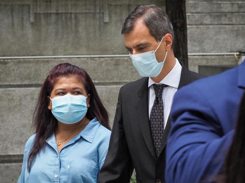 Ms Parti Liyani (left) with her lawyer Anil Balchandani (right) in a photo taken on Sept 8, 2020.