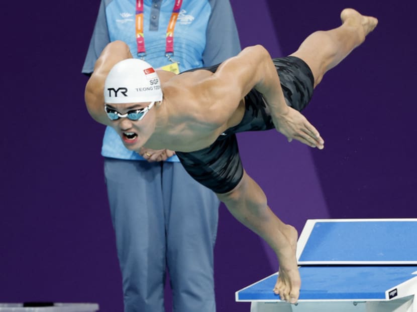 National swimmer Teong Tzen Wei competing in the Commonwealth Games men's 50m butterfly final in Birmingham, Britain on July 30, 2022.