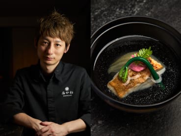 When this chef left Japan to strike out on his own, his father tore down the family restaurant so that he will not look back