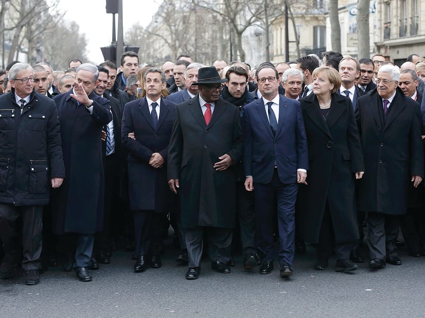 World leaders join huge crowds in Paris anti-terror rally