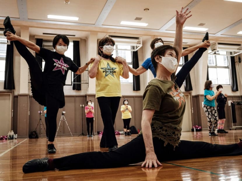 Founder Fumie Takino (centre) has spearheaded the group of bubbly seniors since 1996, founding the "Japan Pom-Pom" squad after being bitten by the cheerleading bug — despite it traditionally being the preserve of teenage girls — in her sixties. Founder Fumie Takino (centre) has spearheaded the group of bubbly seniors since 1996, founding the "Japan Pom-Pom" squad after being bitten by the cheerleading bug — despite it traditionally being the preserve of teenage girls — in her sixties.