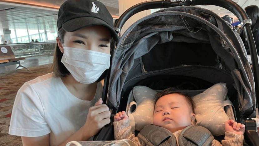 Reunited at last: Mother brings baby to Malaysia to meet grandparents for the first time as VTL opens Reunited at last: Mother brings baby to Malaysia to meet grandparents for the first time as VTL opens
