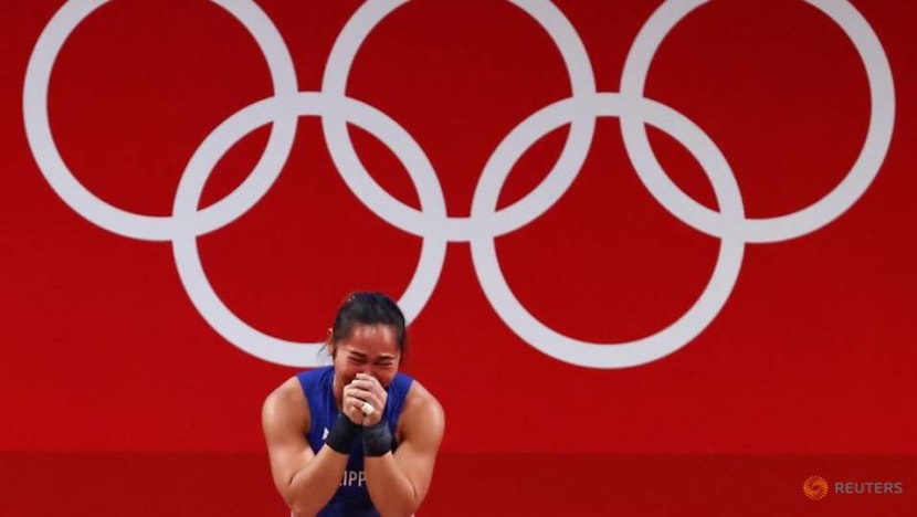 Olympics-Weightlifting-Diaz wins first ever Olympic gold for Philippines Olympics-Weightlifting-Diaz wins first ever Olympic gold for Philippines