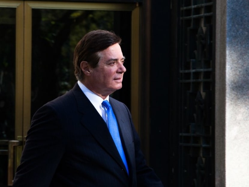 Former Trump campaign chairman Paul Manafort leaving federal court on Monday (Oct 30). Photo: AFP