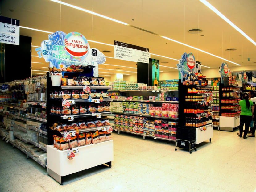 After promotional activities in supermarkets, many Singaporean companies have succeeded in securing permanent listings in Thailand. The programme plans to run a partnership in Rustan’s stores in the Philippines. Photo: Thailand Central Food Group