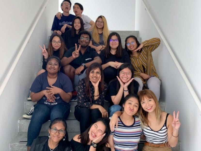 The author (second row from front, middle) with her polytechnic students in a photo taken in August 2019.