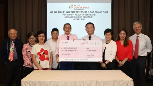 新加坡国立癌症中心获本地慈善家捐赠100万元