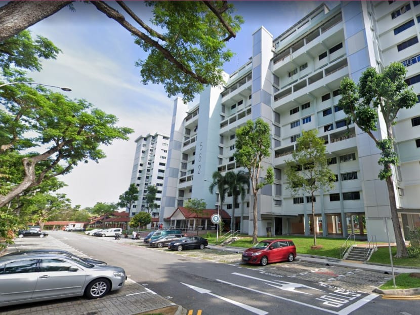 A view of Block 562 Ang Mo Kio Avenue 3, where residents will have to vacate because the land is marked by the Government for redevelopment.