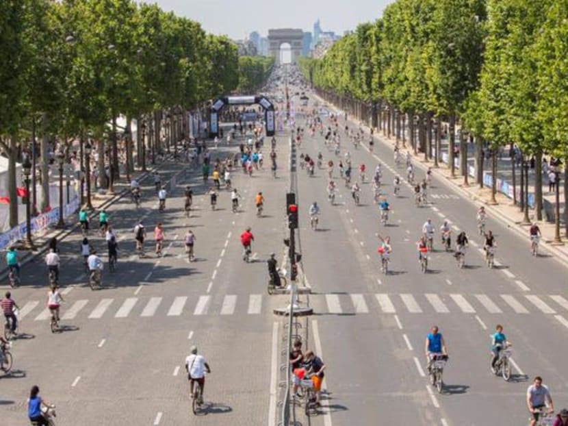 Paris Mayor Anne Hidalgo went on Twitter to say Paris hold its first "Car Free Day" on Sept 27, 2015. Photo: Twitter/@Anne_Hidalgo