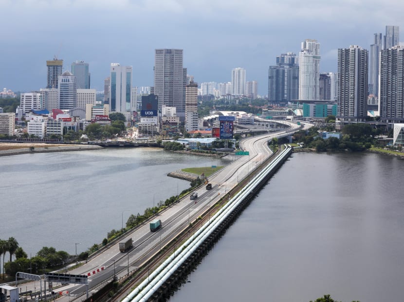 View of the Woodlands Causeway between Singapore and Malaysia on Aug 17, 2020.