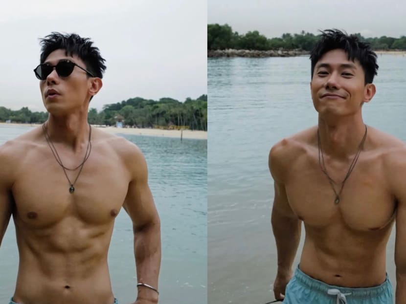 Desmond Tan Shares Shirtless Beach Pics; Showbiz Pals Go "Wah Wah Wah"