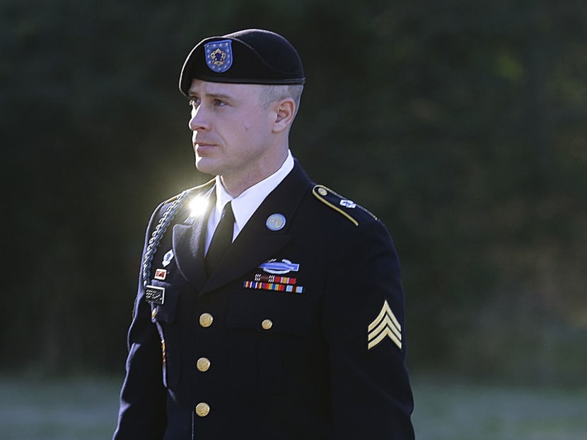 File photo of army sergeant Bowe Bergdahl arrives for a pretrial hearing at Fort Bragg, North Carolina on Jan 12, 2016. Photo: AP
