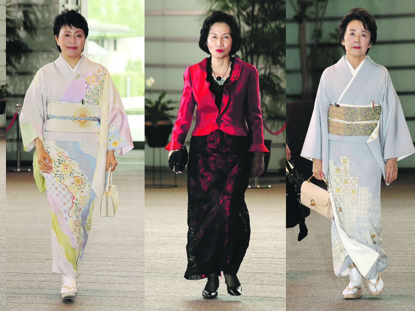 This combination of photos shows five women appointed for Japanese Prime Minister Shinzo Abe's Cabinet. Photo: AP