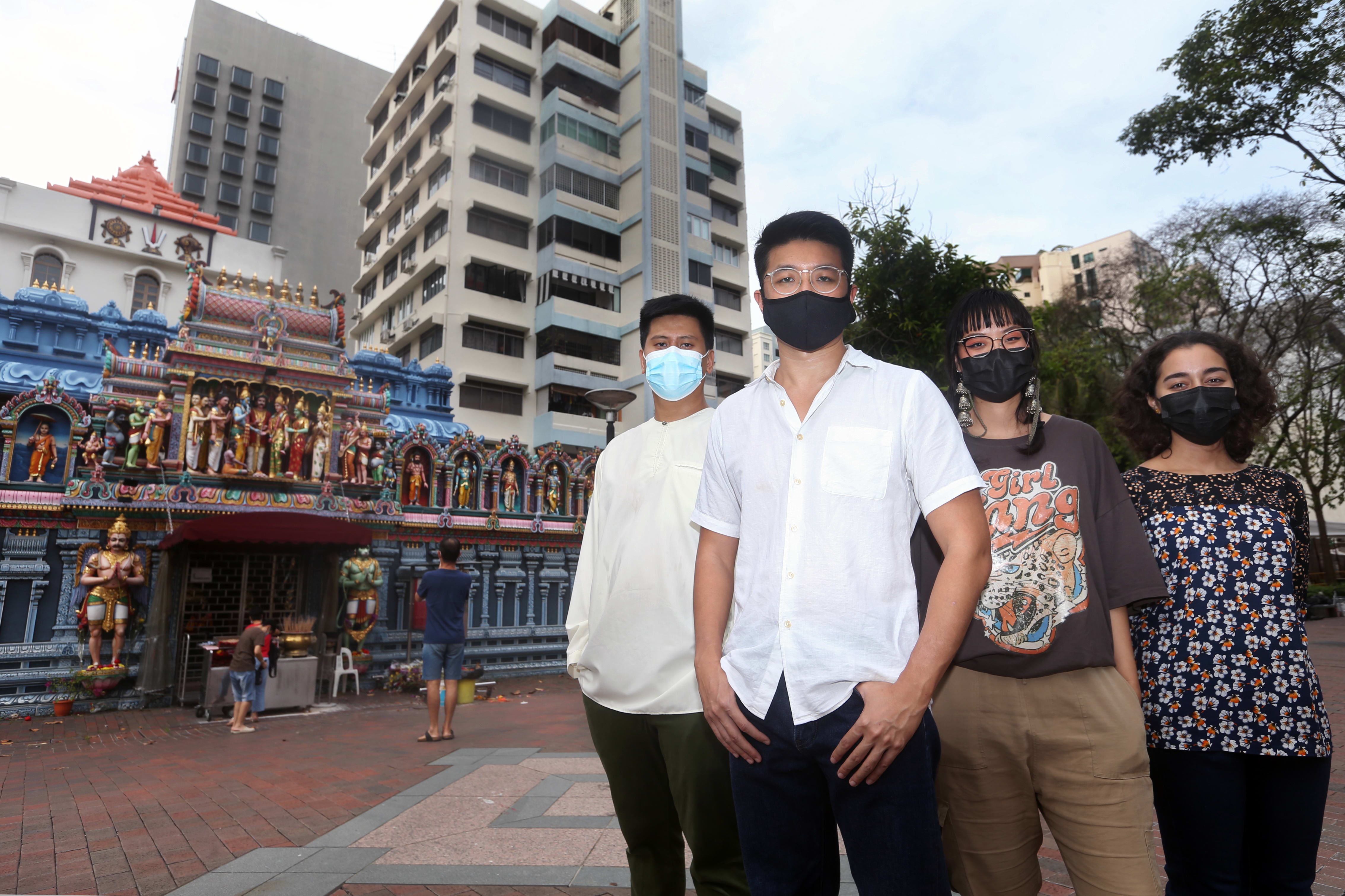 The team behind Looking Different/ly: (from left) Said Effendy Said Iziddin, Yeo Tze Yang, Genevieve Chia Xin Ying and Sharifah Afra Syed Farid Alatas. The team behind Looking Different/ly: (from left) Said Effendy Said Iziddin, Yeo Tze Yang, Genevieve Chia Xin Ying and Sharifah Afra Syed Farid Alatas.