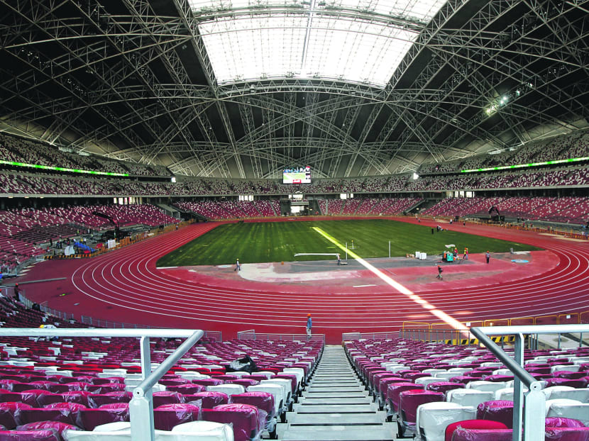 The National Stadium will play host to the top-eight professional rugby club sides today and tomorrow. Photo: WEE TECK HIAN