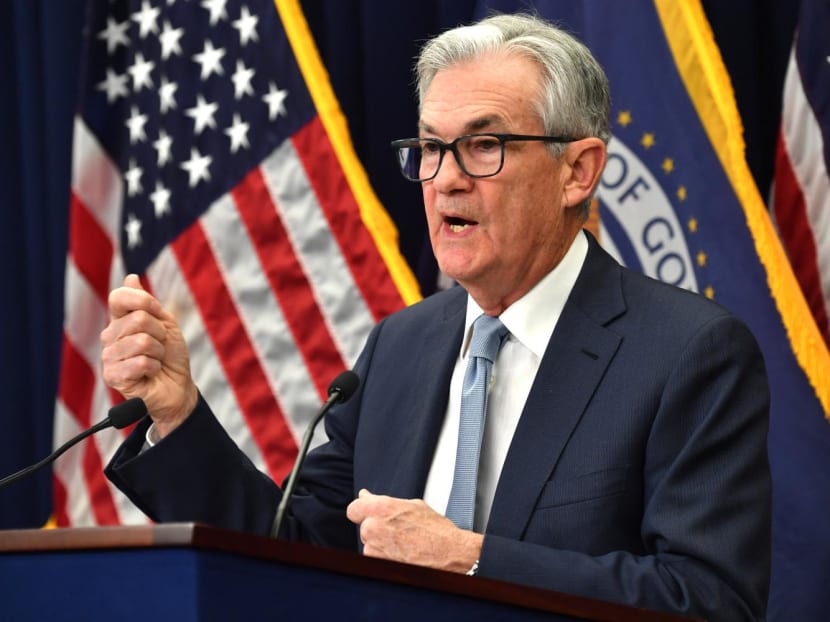Federal Reserve Board Chairman Jerome Powell speaks at a news conference after a Federal Open Market Committee meeting at the Federal Reserve Board Building in Washington, DC on Dec 14, 2022. 