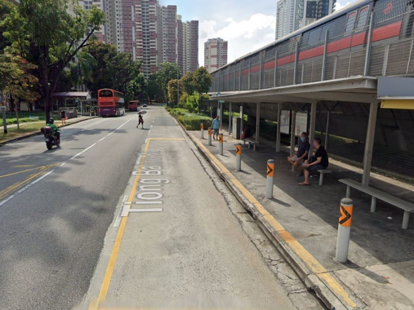 A view of the bus stop along Tiong Bahru Road — some distance from the Redhill MRT Station — where an accident involving a bus and pedestrian occurred on Aug 29, 2022. A view of the bus stop along Tiong Bahru Road — some distance from the Redhill MRT Station — where an accident involving a bus and pedestrian occurred on Aug 29, 2022.