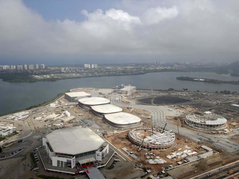 An aerial view of the Rio 2016 Olympic Park construction site in Rio de Janeiro, Brazil, July 29, 2015. Photo: Reuters