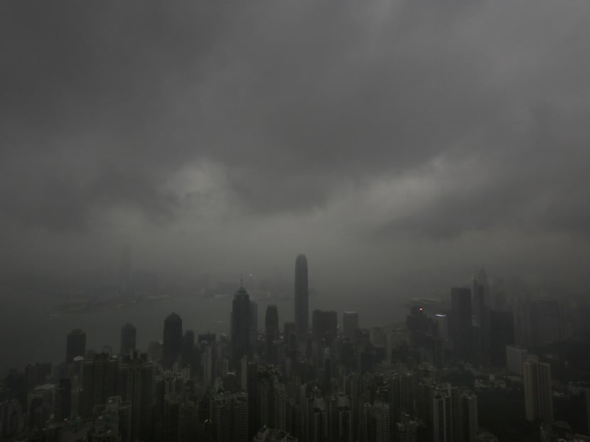 Powerful typhoon veers from Hong Kong, hits China