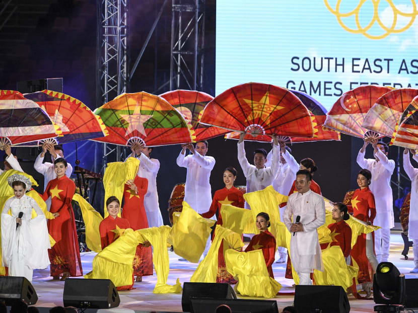 Performers from Vietnam participate in the closing ceremony of the 2019 SEA Games held in the Philippines.